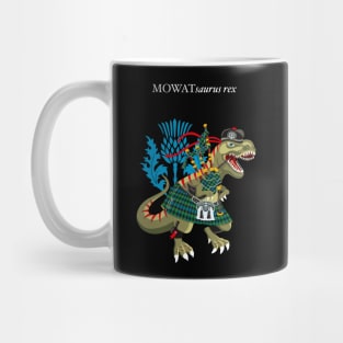 Clanosaurus Rex MOWATsaurus rex Mowat Scotland Ireland Family Tartan Mug